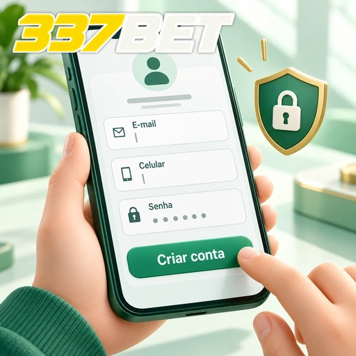 337BET — ilustração de preenchimento de formulário para criar uma conta no celular